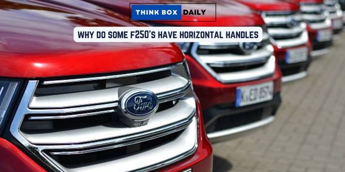 why do some f250's have horizontal handles