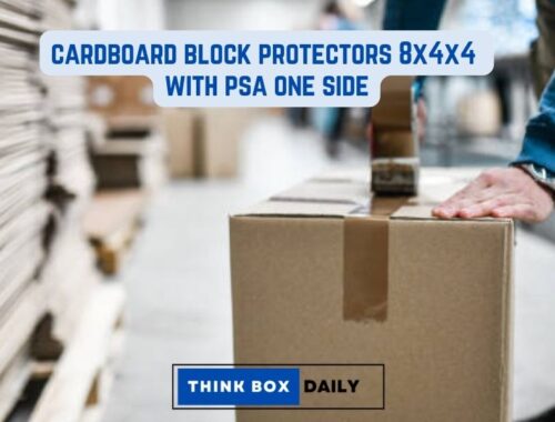 cardboard block protectors 8x4x4 with psa one side